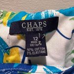 CHAPS White Blue Yellow Floral Sleeveless Dress Sz 12 Photo 2