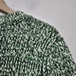 Maison Margiela Womens Ribbed Green Speckled Wool Blend Knit V Neck Sweater Sz S Photo 5