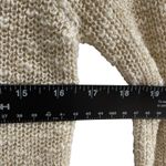 My Michelle  Sweater Knit Top Pleated Ruffle Hem Long Sleeve Boho Beige Gold‎ M Photo 2