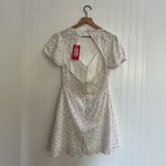 Beginning Boutique  Abigail Mini Dress White Floral Ditsy Cottagecore Size 6 NWT Photo 12