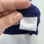 Modcloth  Dress Womens XS Navy Blue Flare Bell Sleeve Ruffle Hem‎ Rayon Stretch Photo 3