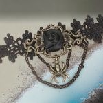 1pc Retro Style Gothic Black Rose Lace Tassel‎ Bracelet Spider Rose Bracelet Photo 2