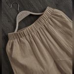 None Casual Harem Khaki Drawstring Elastic Waist Pants NEW Photo 3