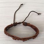 Genuine Leather Bracelet Brown Photo 1