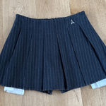 Maniere De Voir  Skort Pinstripe Juliette Size US4 Gray White Photo 0