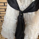 Masquerade  White And‎ Black Lace Strapless Dress Size 16/17 Photo 4