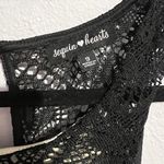 Sequin Hearts Black Lace Dress Photo 4