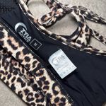 Zyia Active Leopard Animal Print‎ Grid Mesh Racerback Sports Bra Size Medium Black Photo 3