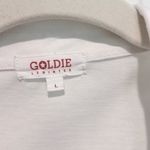 Goldie  Lewinter Jersey and Slub Button Down Shirt White Large Pima Cotton Photo 3