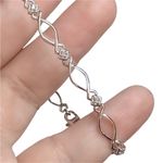 Kay Jewelers 10k 10KT XOXO karat White Gold Diamond Accent Tennis Bracelet Photo 4