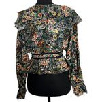 Free People Rudi Ruffle Top XS Women’s Green Night Garden NWT OB1595772. Photo 2