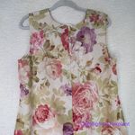 Vintage 1980's Pride&Joy Totally 80s floral‎ print sleeveless Dress Pink Size 14 Photo 8