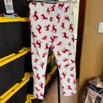 Dearfoams  Red and White Reindeer Fleece Pajama Pants Size Large Photo 4