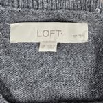 Loft Petite Penguin Christmas Sweater Grey Women's Size LP Photo 3