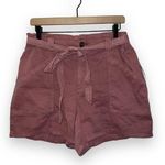 Old Navy  NWT Red High Waisted Belted Utility Shorts size medium Photo 0