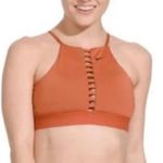 Nike Burnt Orange High Neck Ladder Sports Bra Photo 1