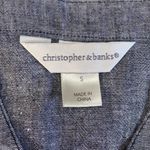 Christopher & Banks FREE with purchase! linen blend henley top S Photo 3