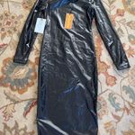 Abyss By Abby NWT:  Shiny Black Long Sleeve Dress Photo 0