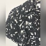 Calvin Klein  short sleeve wrap shirt dress black white patterned Midi Business Photo 3