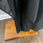 Vintage Clio Pants Wide Leg Palazzo Culottes Cropped Elastic Waist Lined Black Size M Photo 8