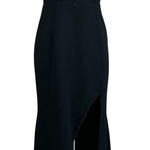 AQUA  Strapless Long Cut Out Slit Mermaid Evening Gown Black Size 4 Formal Dress Photo 0