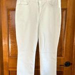 Paige Page Women’s White Cindy Crop Jeans W/Raw Hem Size 34-NWT Photo 0