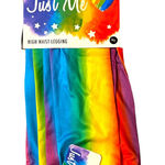 Just Me  Rainbow Print High Waist Leggings Photo 0