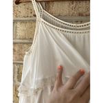 ANINE BING  Layered Lace Trim Sleeveless White Mini Dress GUC Minor Flaw M Tiered Photo 9