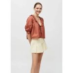 Urban Outfitters  Blouse Womens XS Orange Red FIONNA Ruffle Puff Sleeve Boho Top‎ Photo 3