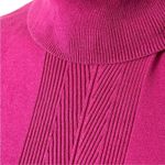 Tommy Hilfiger Magenta Turtleneck Sweater Button Cuff Size L Retro Photo 4