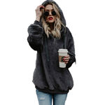 VICI Oversized Fleece Sweatshirt with Pockets, Small Photo 1