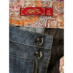 One 5 One  Women's Awomens Double Waist Button Dark‎ Denim Jeans Size 14 Photo 2