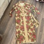 Custom handmade gold floral roses sparkle dress one of a kind small Photo 0