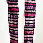 Pink Striped 100% Silk Scarf Luxury Coquette Retro Y2K Photo 0