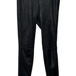 Theory  Adbelle L2 Pants Lamb Leather Skinny High Rise Plants Black Womens Size 8 Photo 2
