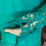GREEN CROCHET TRIMMED LONG SLEEVE FASHION TUNIC (M) Size M Photo 9