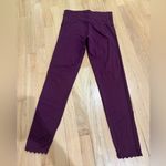 JoyLab  Scalloped Maroon Leggings Photo 6