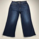 Judy Blue Wide Leg High Rise Dark Wash Cropped Raw Hem Jeans JB82517DK Size 16W Photo 1