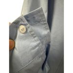 Sunny Leigh Silk Cotton Blend Button Front Long Sleeve Shirt Dress Gray Size L Photo 3