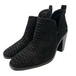Jeffrey Campbell Rosee Bootie Black Suede Leather Stacked Heel Bootie Women's 10 Photo 4