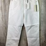 EVIDNT Los Angeles Size 25 Essen Relaxed Cropped Ankle Raw Hem White Denim Jeans Photo 1