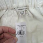 American Eagle White Mini Skirt Paper Bag Waist Belt 100% Cotton Women's Medium Photo 2