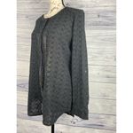 Chico's 0 Button Front Top Womens S Black Embroidery Lace Sheer Lightweight Hi Lo Photo 3
