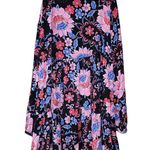 ZARA  small black floral print long sleeve baby doll mini dress Photo 1