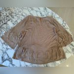 Forgotten Grace NWOT Beige Ruffle Tunic Blouse 3X | Feminine & Flowy Style Photo 3