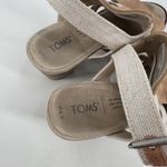 Toms Women's Majorca Woven Textile & Suede Heeled Sandals Neutral Tan Size 6.5 Photo 9