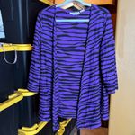 Sag Harbor Vintage Purple and Black Textured Embroidered Cardigan Blazer Size 1X Photo 1