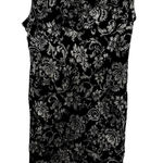 Spiegel Vintage  Floral Tank Midi Dress 100% Silk Lightweight Black White 10 Photo 0