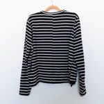 Nasty Gal  Womens Top Size 12 Black Striped‎ Long Sleeve Minimalist Parisian Chic Photo 4