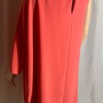 Adrianna Papell Coral One-Shoulder Draped Shift Dress Size 4 Photo 5